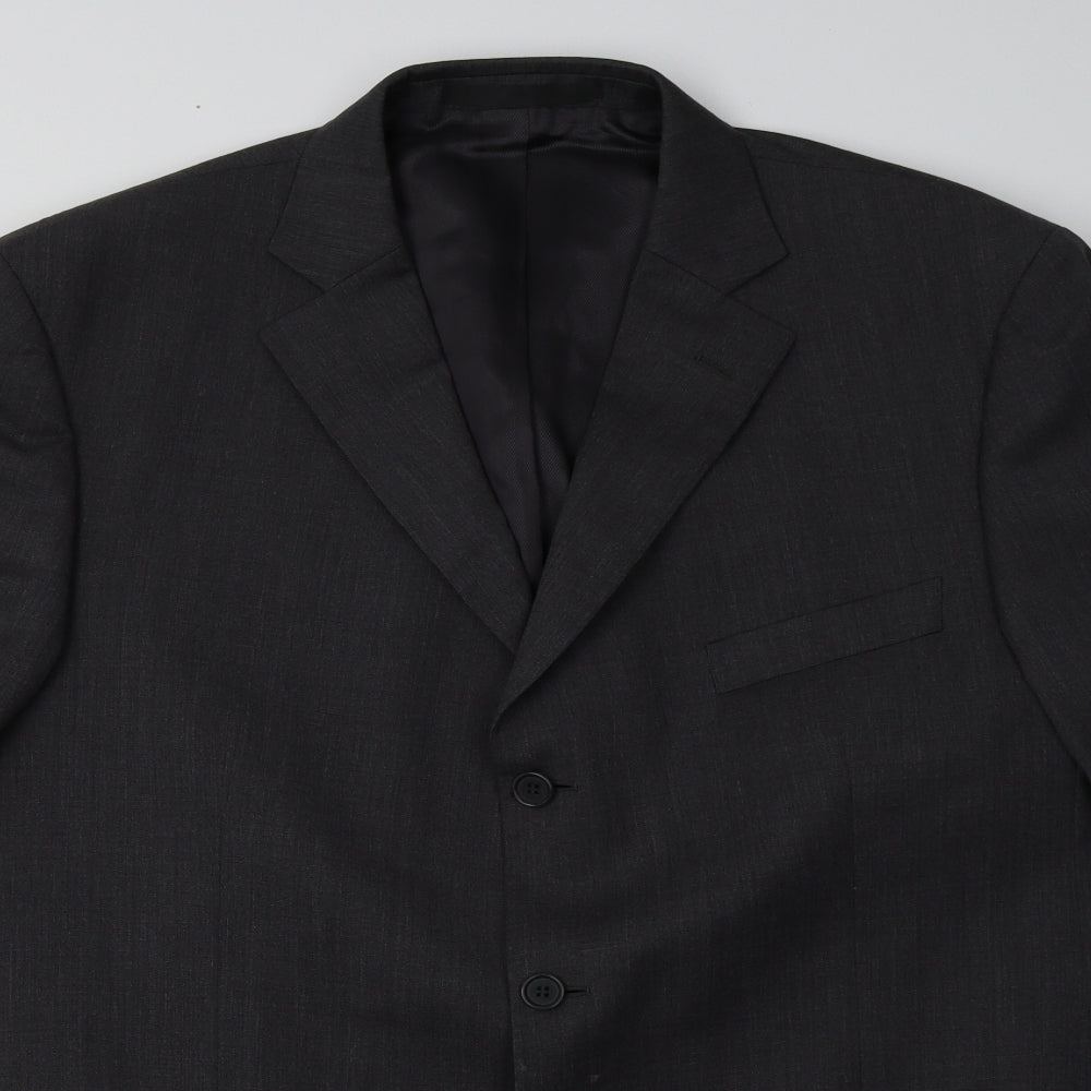 Marks and Spencer Mens Grey  Wool Jacket Blazer Size 44