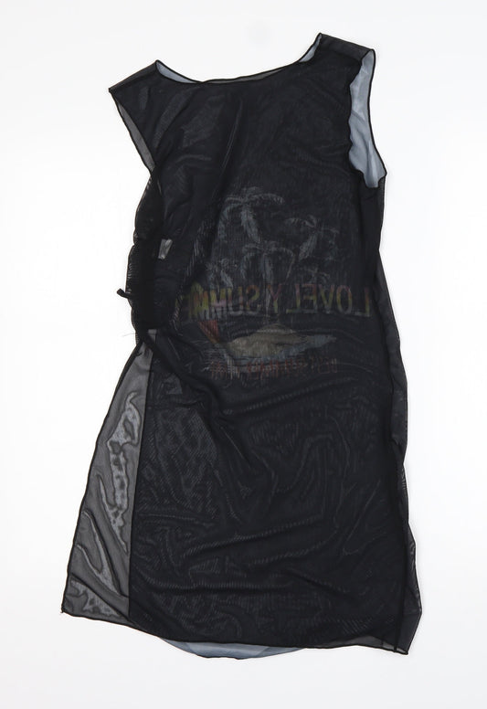 SheIn Girls Black  Polyester Tank Dress  Size 12 Years  Round Neck