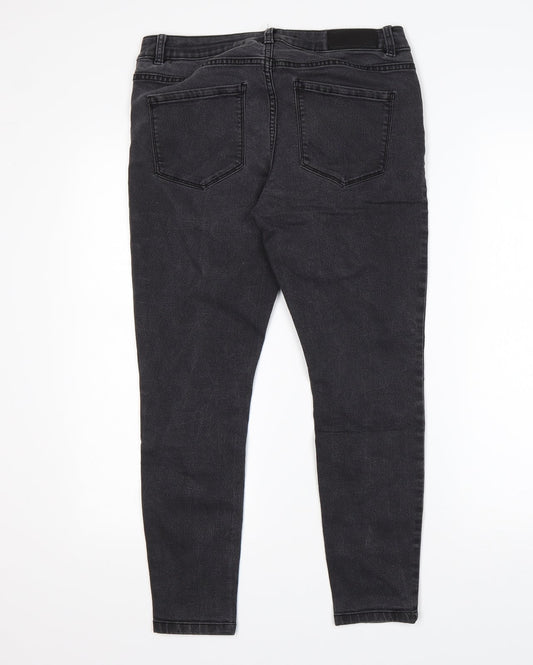 Vera Moda Womens Black  Cotton Skinny Jeans Size L L25 in Regular
