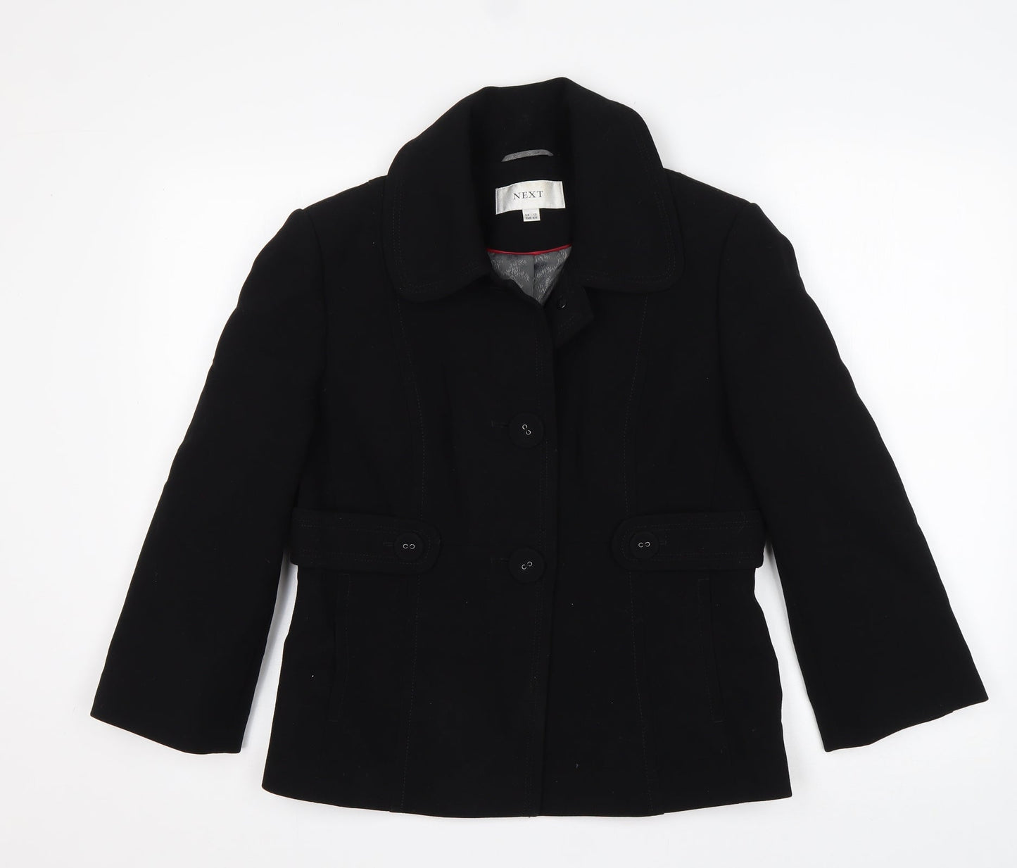 NEXT Womens Black  Polyester Jacket Blazer Size 12