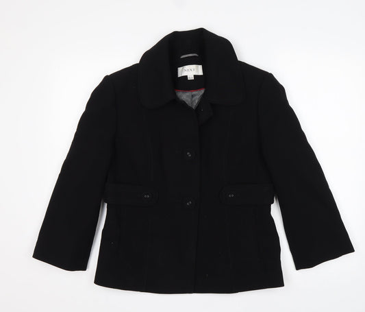 NEXT Womens Black  Polyester Jacket Blazer Size 12