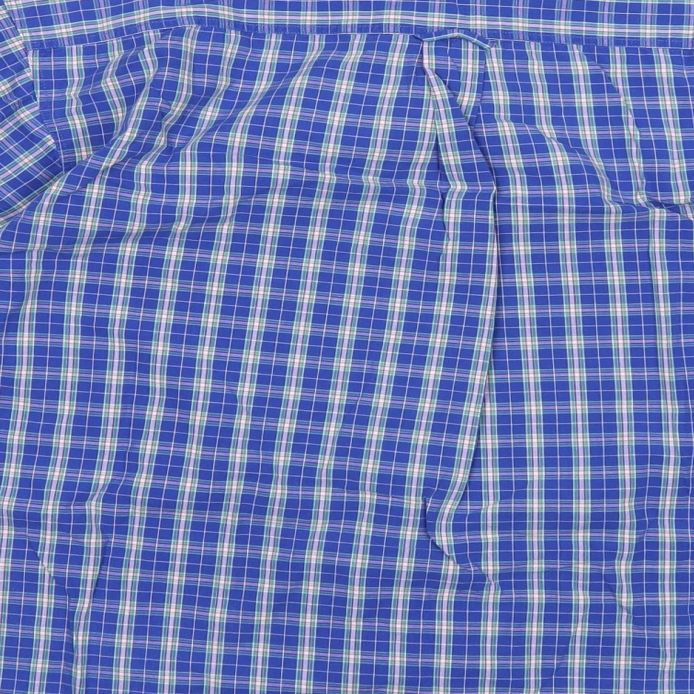Living Mens Multicoloured Check Cotton  Button-Up Size M Collared