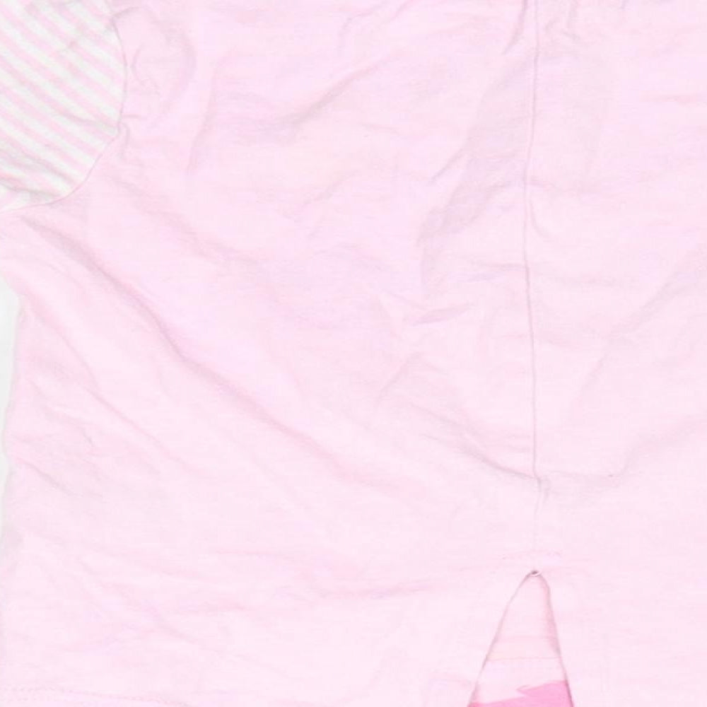 Matalan Baby Pink  100% Cotton Basic Casual Size 12-18 Months Round Neck