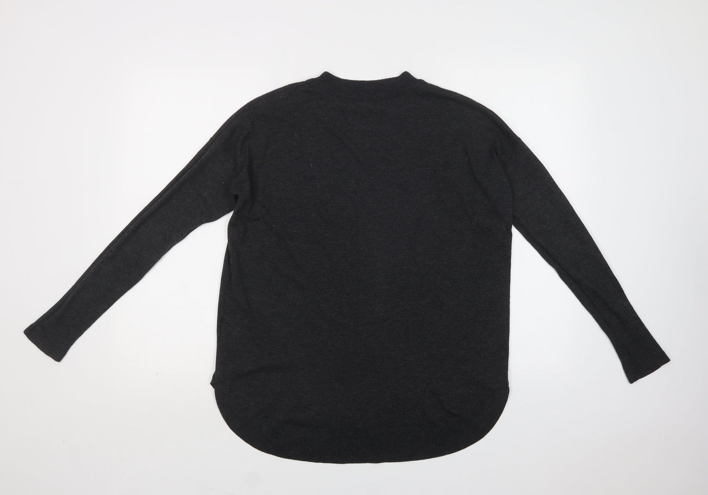 H&M Womens Grey Crew Neck  Polyester Pullover Jumper Size S