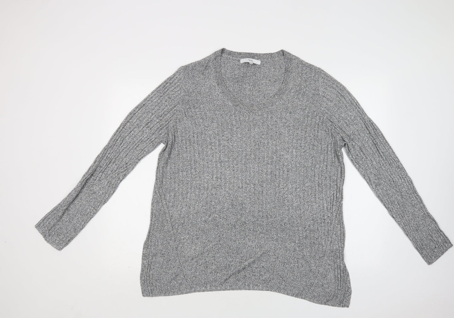 NEXT Womens Grey Crew Neck  Viscose Pullover Jumper Size XL
