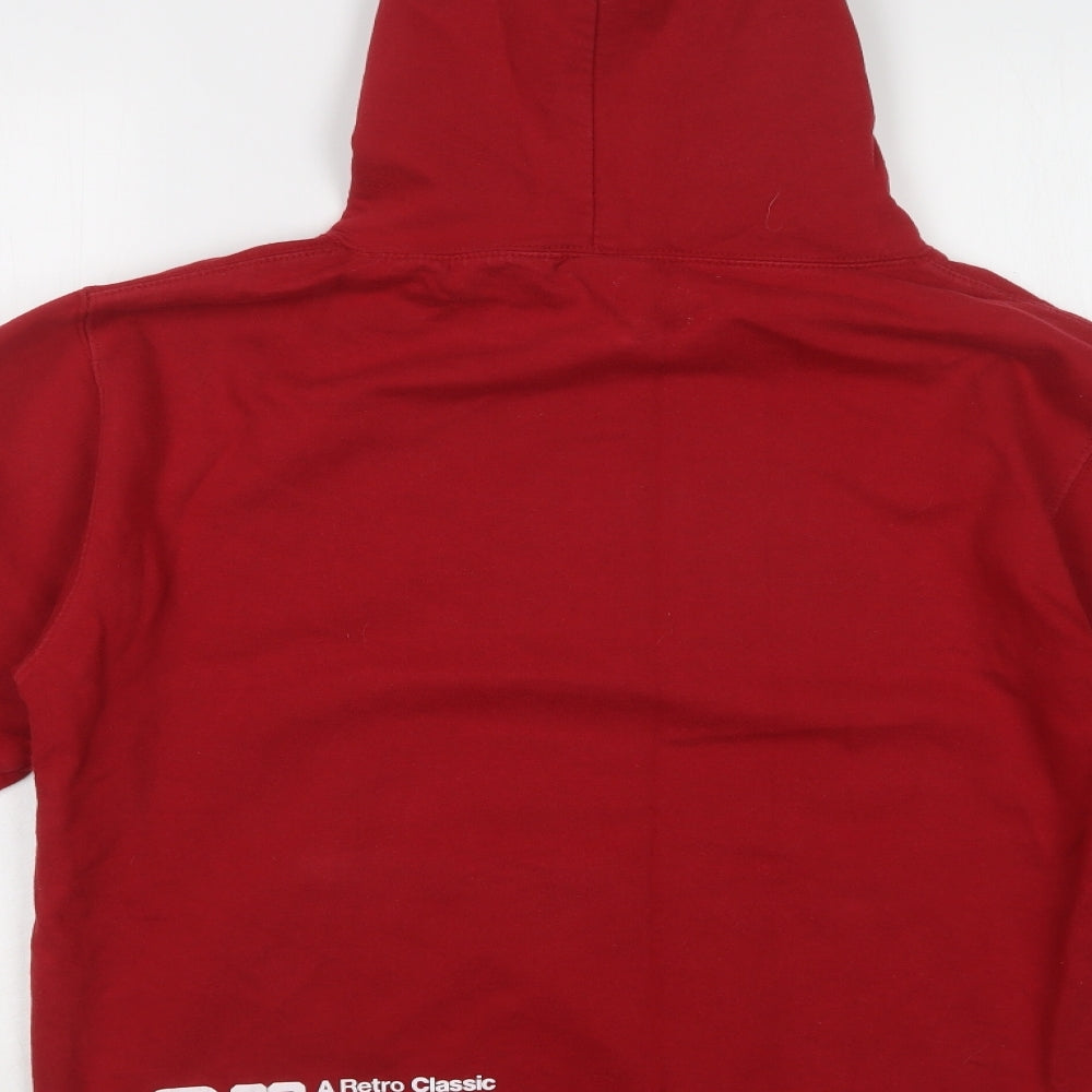 Awdis Womens Red  Cotton Pullover Hoodie Size S