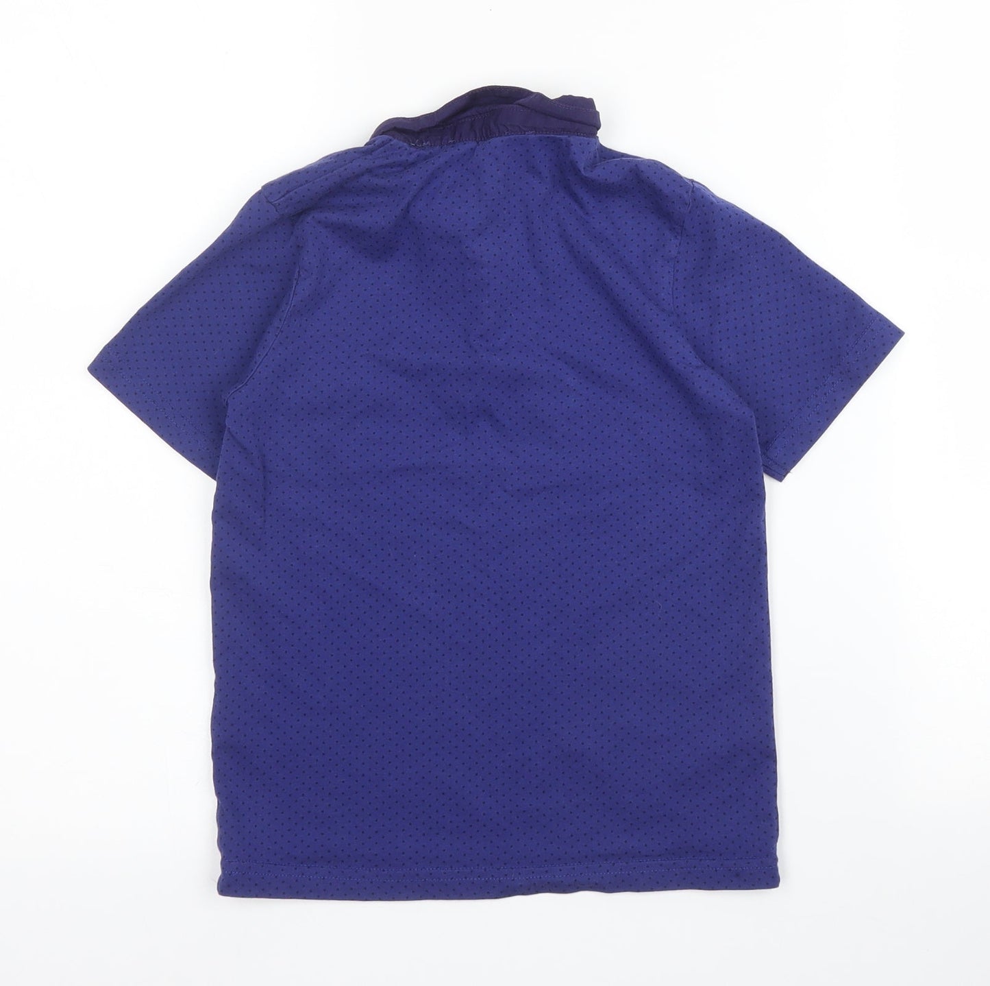 Matalan Boys Blue  Cotton Basic Polo Size 7 Years Collared Button