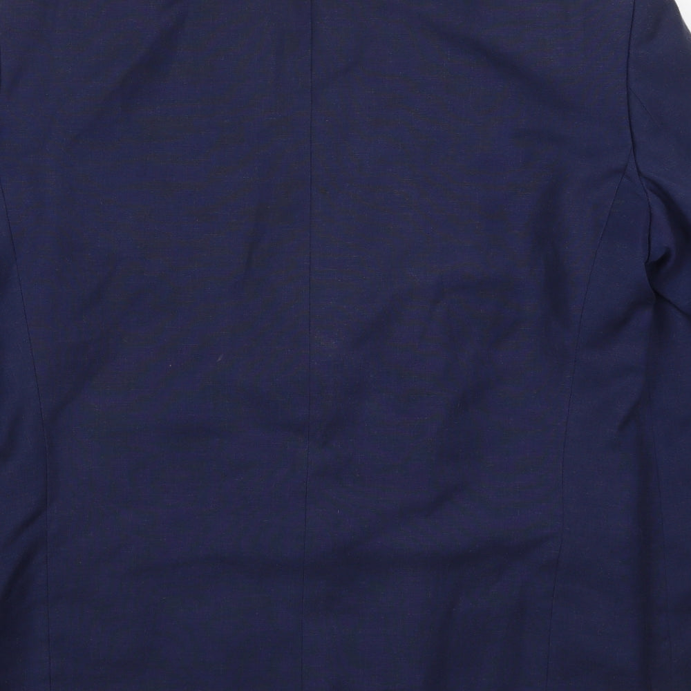 Pullman Mens Blue  Viscose Jacket Suit Jacket Size 40