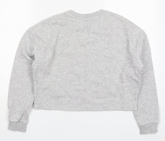 New Look Girls Grey  Cotton Pullover Sweatshirt Size 12-13 Years  Pullover