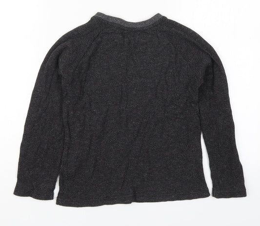 Primark Girls Grey Round Neck  Cotton Pullover Jumper Size 6-7 Years  Pullover