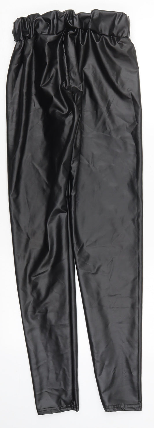 Preworn Womens Black  Polyester Carrot Leggings Size M L29 in