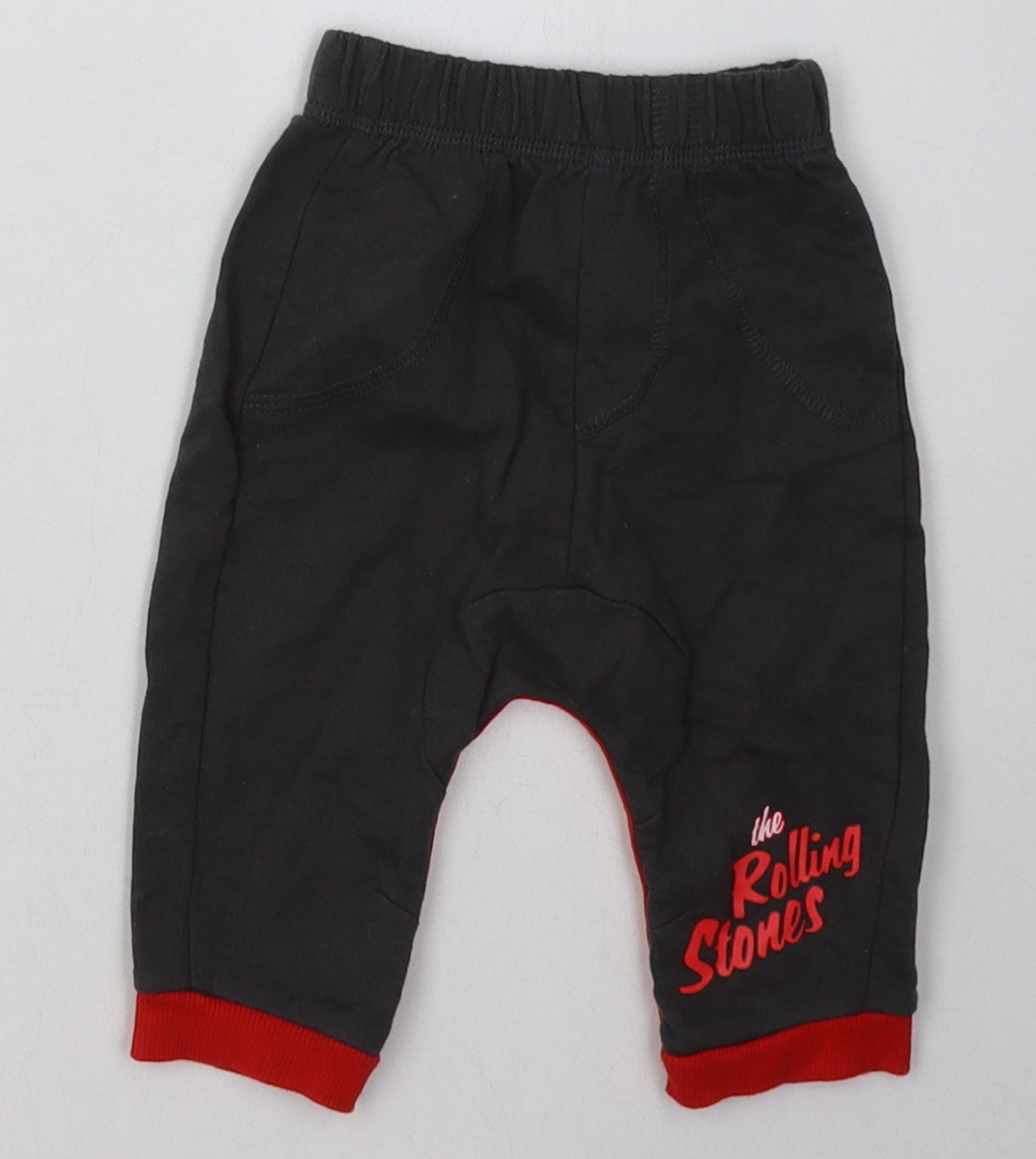 George Boys Grey  Cotton Capri Trousers Size 3-6 Months   - The Rolling Stones
