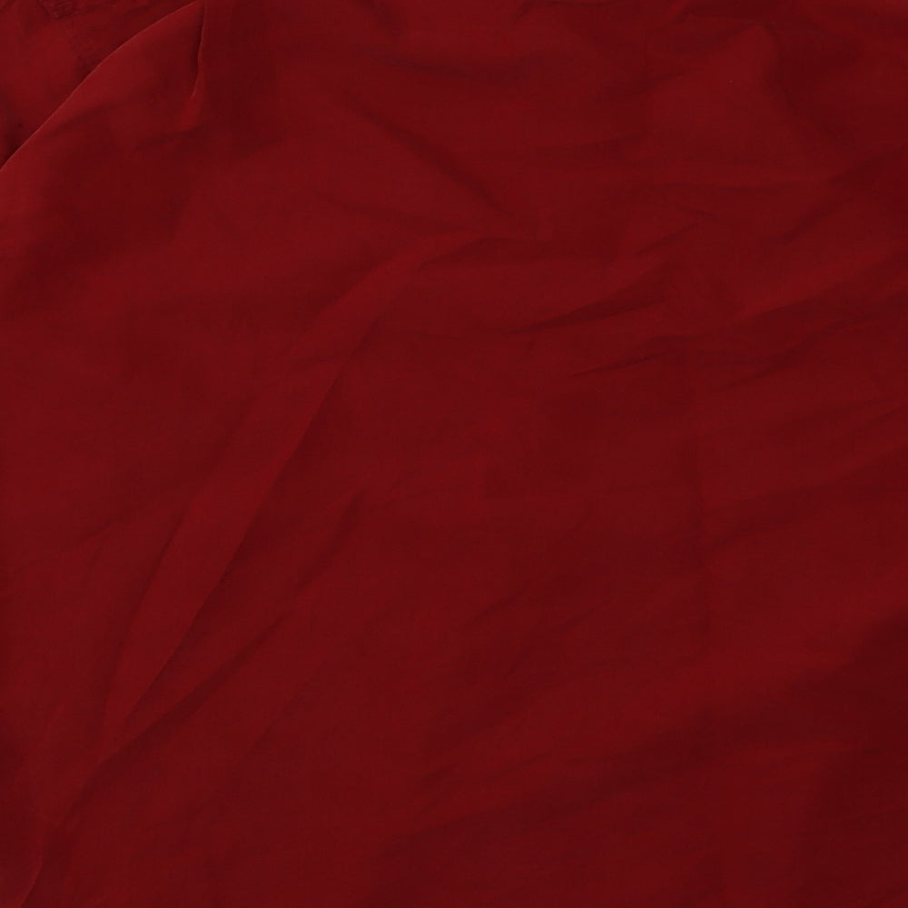 johnathan adams Mens Red  Modal  Button-Up Size S Collared Button