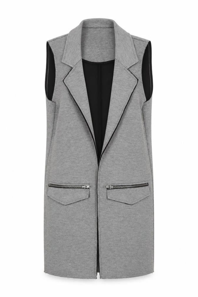 Topshop Womens Grey  Polyester Jacket Blazer Size 8