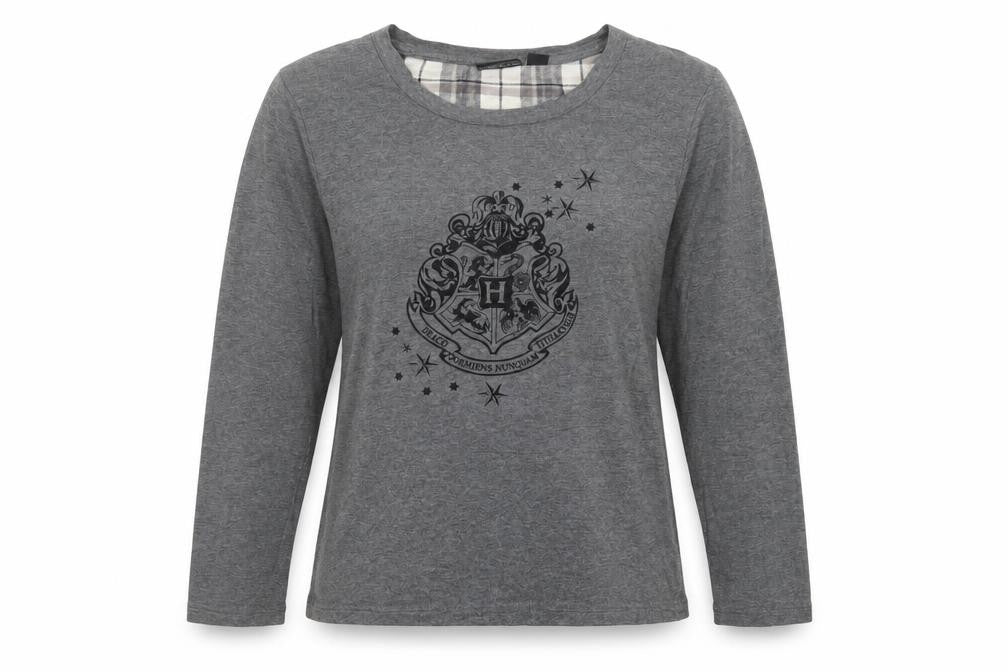 Primark Womens Grey  Cotton Top Pyjama Top Size S   - Harry Potter
