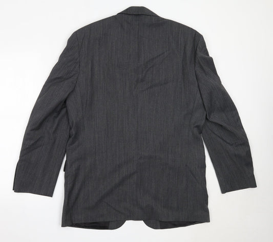 Marks and Spencer Mens Grey  Polyester Jacket Blazer Size 42