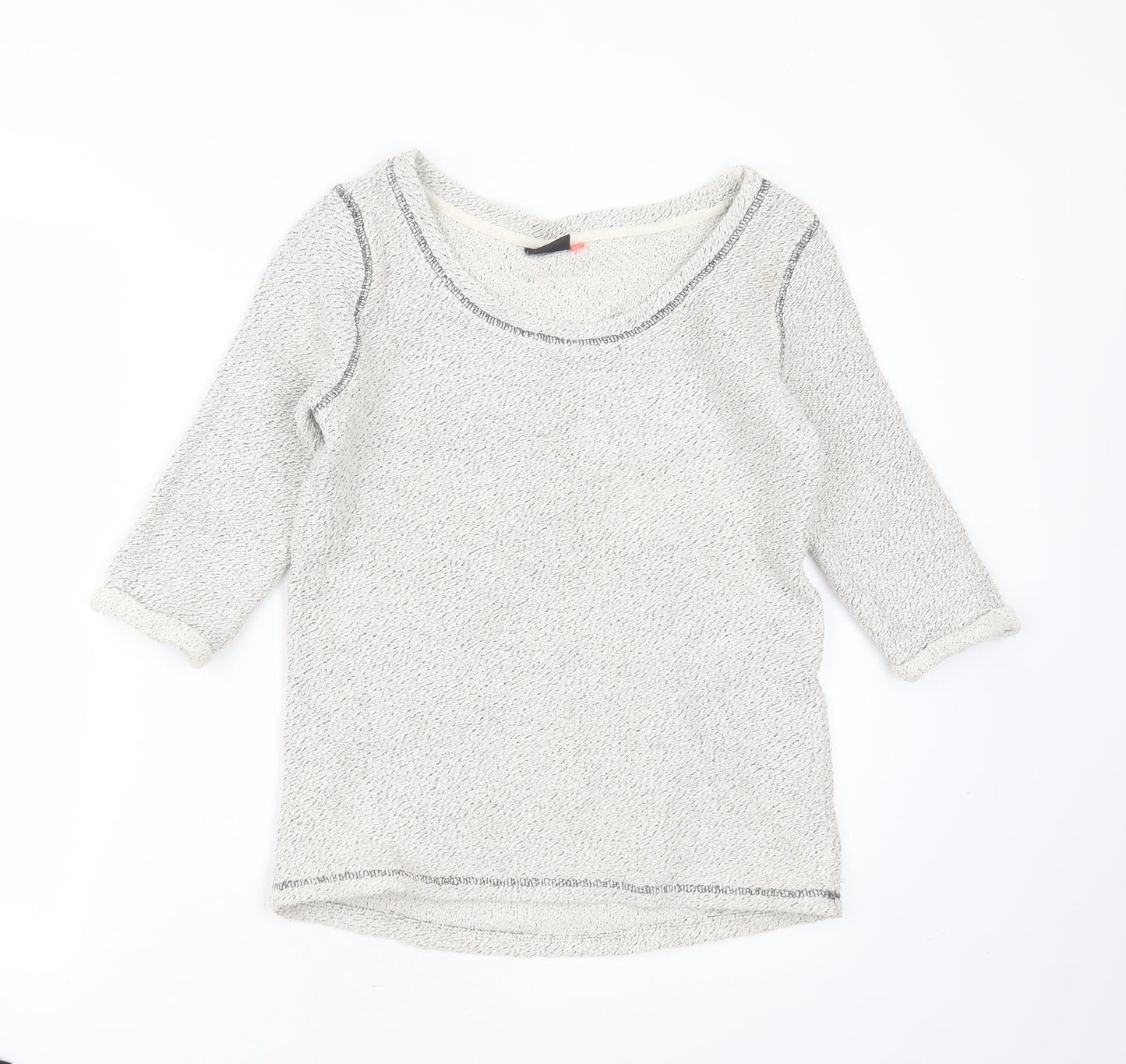 Only Womens Grey Round Neck  Cotton Pullover Jumper Size XS