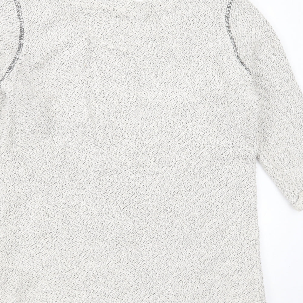 Only Womens Grey Round Neck  Cotton Pullover Jumper Size XS