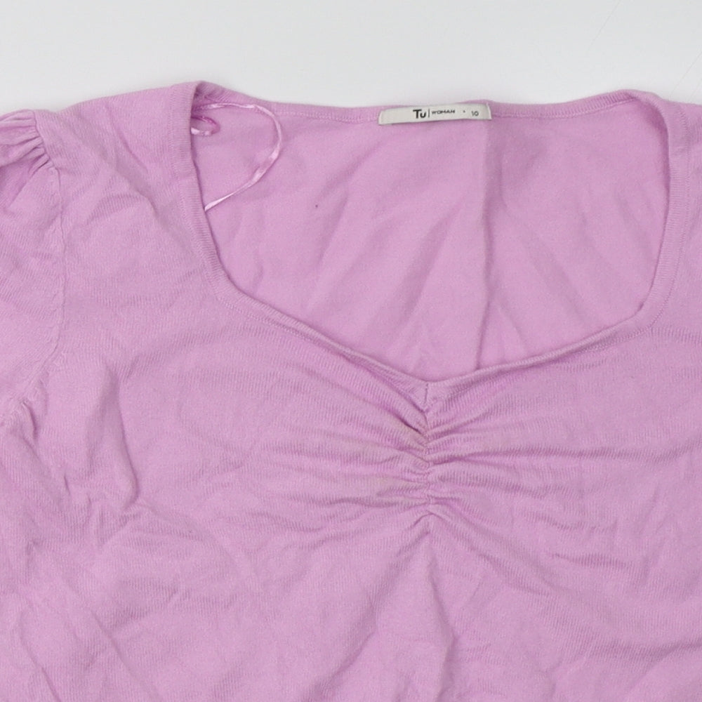 Sainsburys Womens Purple  Cotton Pullover Sweatshirt Size 10  Pullover