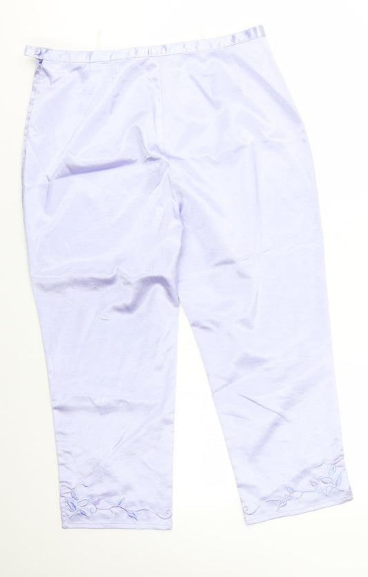 Together Womens Purple  Polyester Trousers  Size 18  Regular