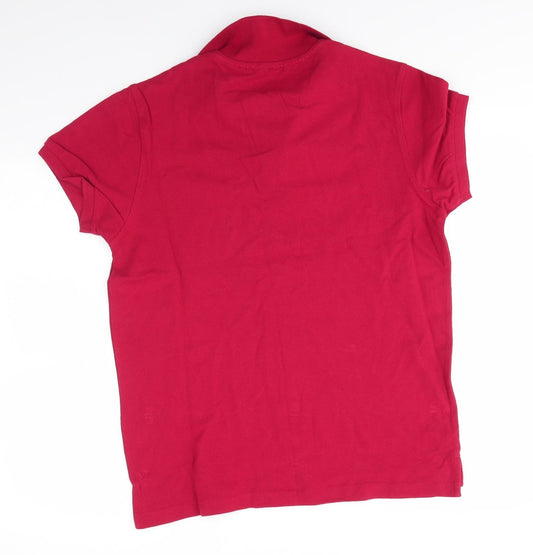 Industrialize Mens Red  100% Cotton  Polo Size M Collared