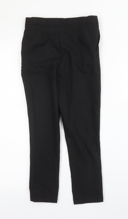 George Girls Black  Viscose Carpenter Trousers Size 6-7 Years L20 in Regular Zip