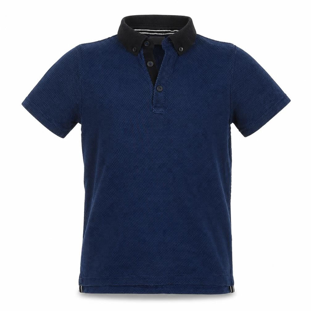 F&F Boys Blue  Cotton Basic Polo Size 6-7 Years Collared Pullover
