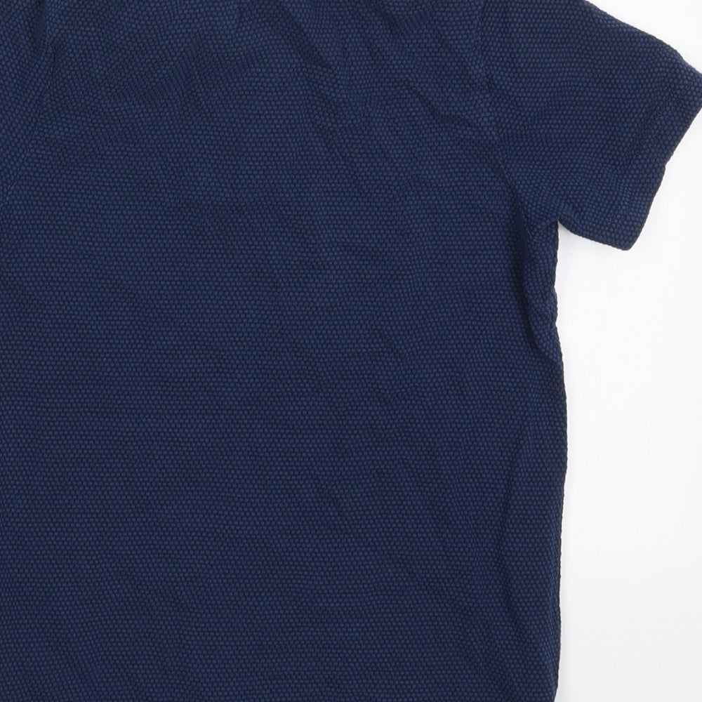 F&F Boys Blue  Cotton Basic Polo Size 6-7 Years Collared Pullover