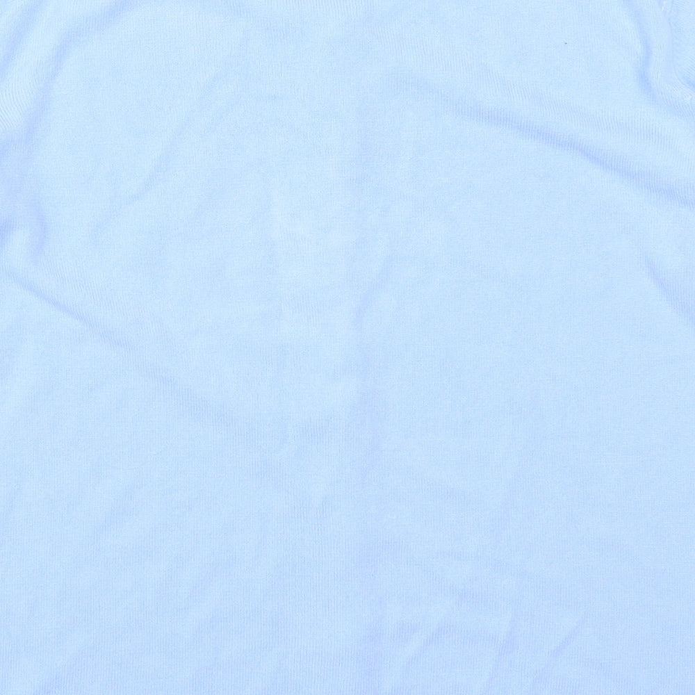 Reflect Womens Blue Round Neck  Acrylic Cardigan Jumper Size M