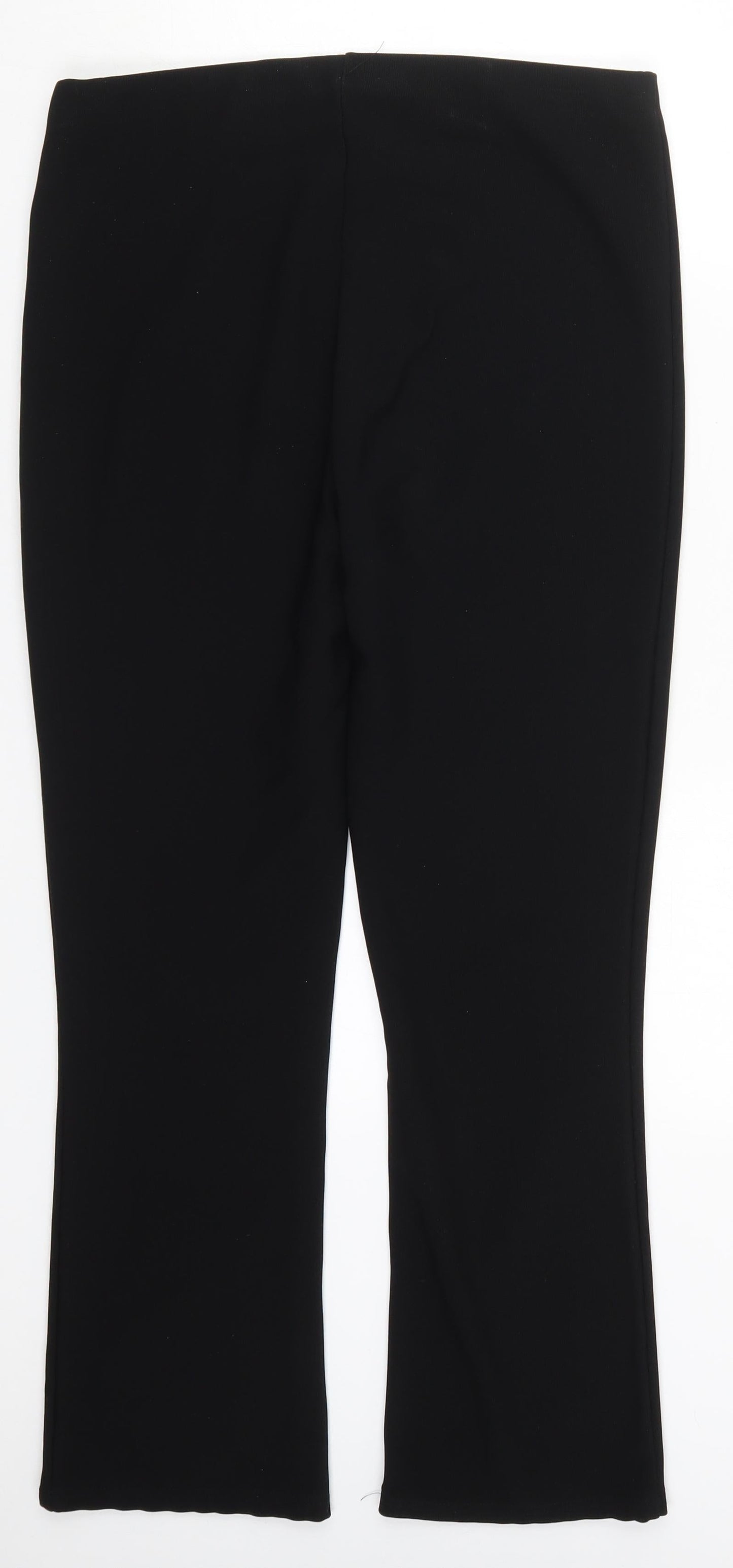 Preworn Womens Black  Polyester Trousers  Size 12 L26 in Regular