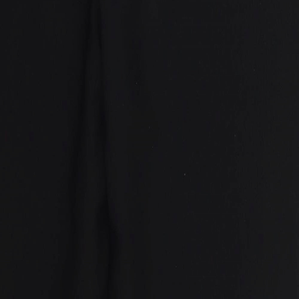 Preworn Womens Black  Polyester Trousers  Size 12 L26 in Regular
