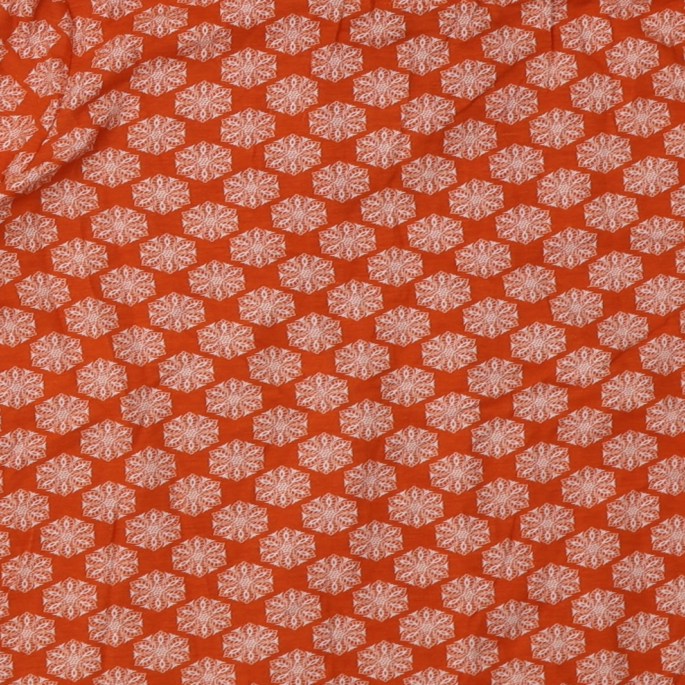 sainsburys Womens Orange Geometric Cotton Pullover Sweatshirt Size 14  Pullover