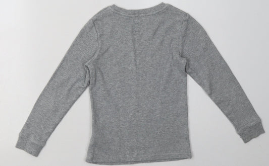 Marks and Spencer Boys Grey  Coir Pullover Sweatshirt Size 7-8 Years  Pullover