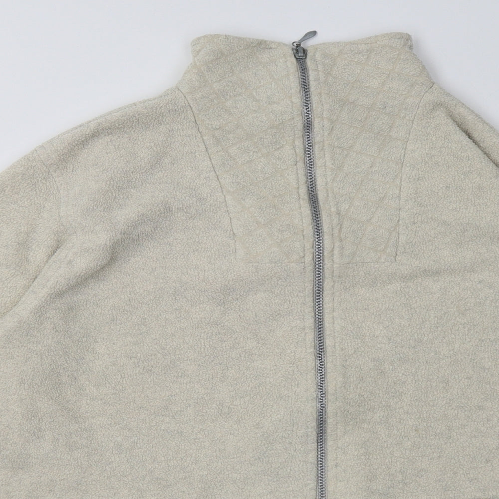 Instyle Mens Beige  Polyester Full Zip Sweatshirt Size L