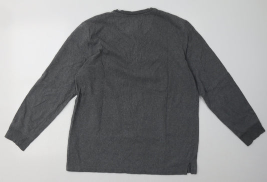 Covington Mens Grey Striped Cotton Pullover Sweatshirt Size L