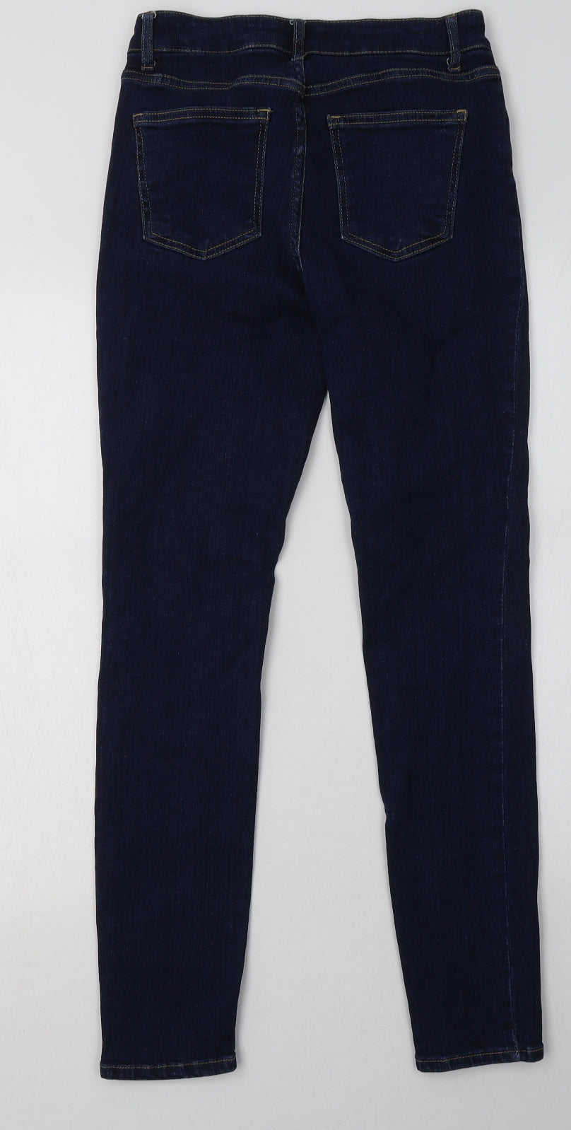H&M Womens Blue  Cotton Skinny Jeans Size 6 L28 in Regular Button