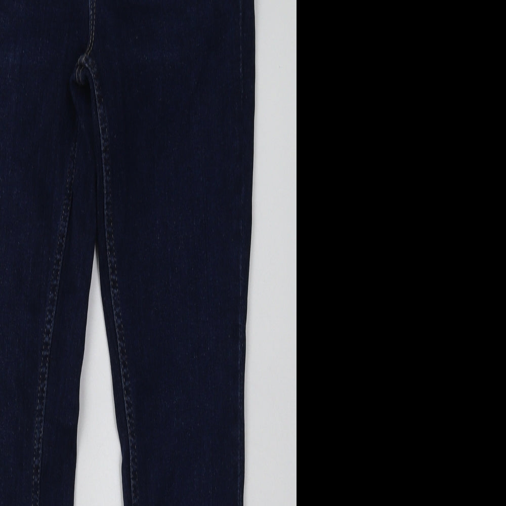 H&M Womens Blue  Cotton Skinny Jeans Size 6 L28 in Regular Button