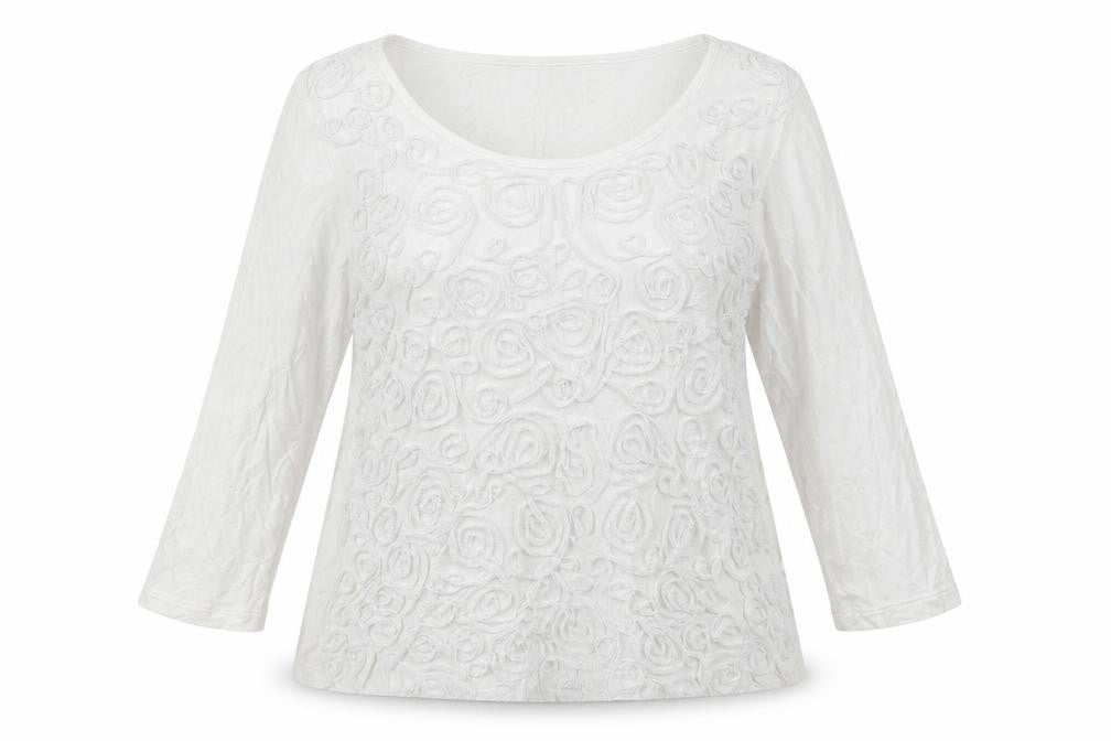 Marks and Spencer Womens White Floral Viscose Pullover Sweatshirt Size 16  Pullover