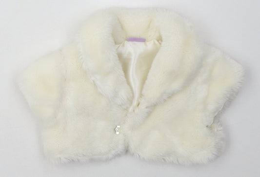 Cherokee Girls White   Basic Jacket Jacket Size 2-3 Years  Button