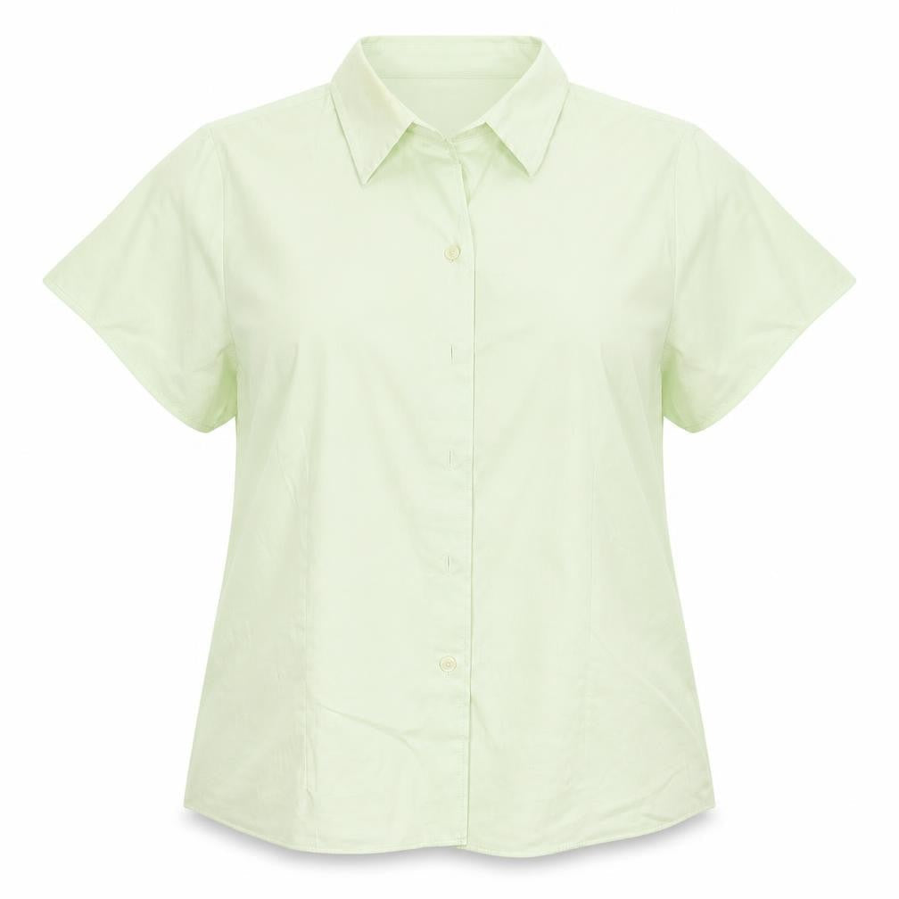 AMARANTO Womens Green  Polyester Basic Button-Up Size 18 Collared
