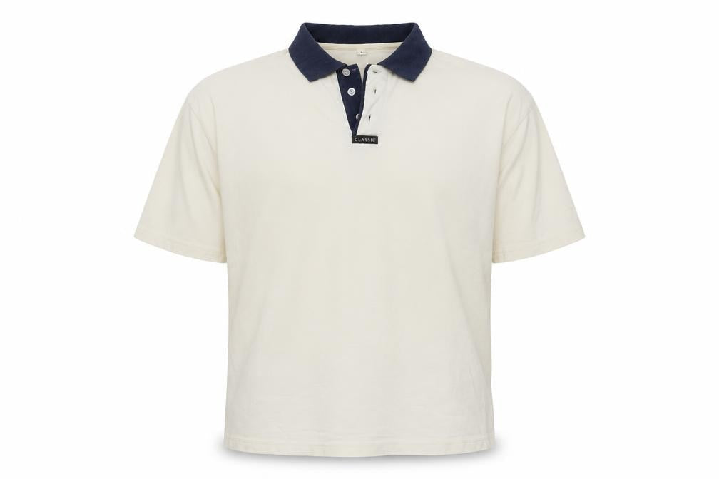 Preworn Mens Ivory  Cotton  Polo Size L Collared