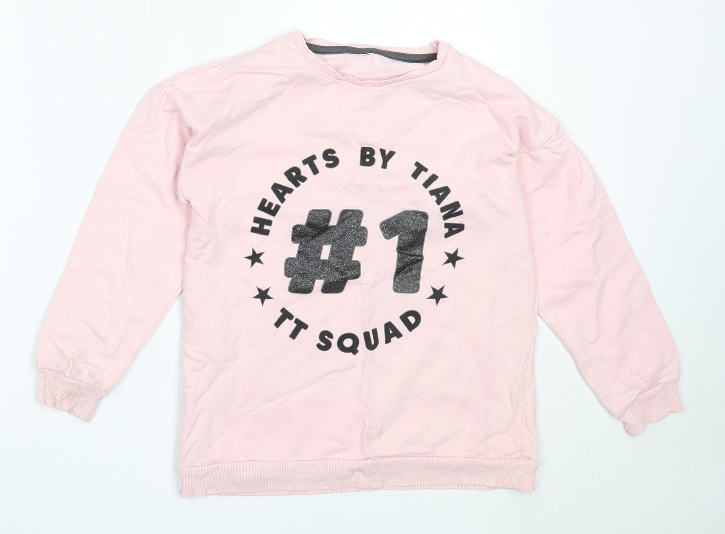 George Girls Pink  Cotton Pullover Sweatshirt Size 8-9 Years