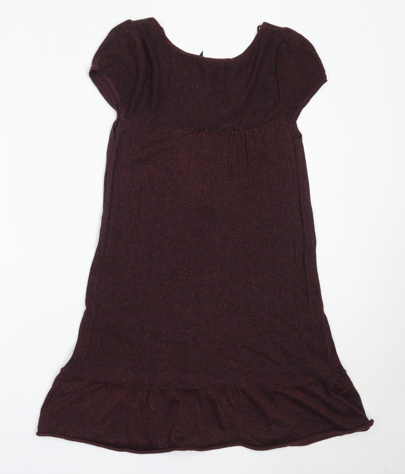 River Island Womens Purple  Viscose Fit & Flare  Size 10  Round Neck