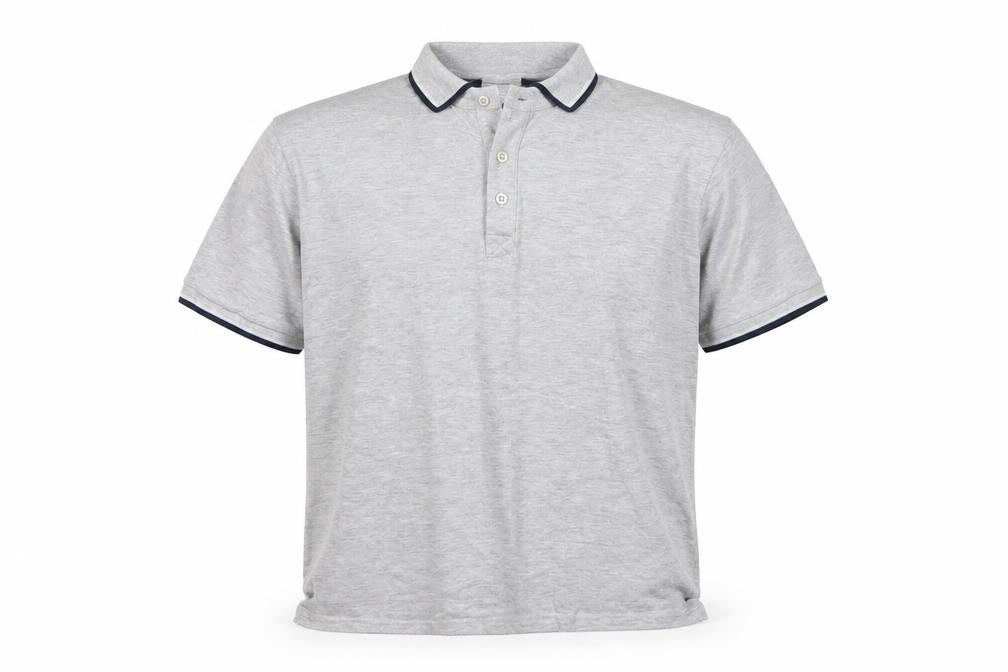 STH Shore Mens Grey  Cotton  Polo Size L Collared