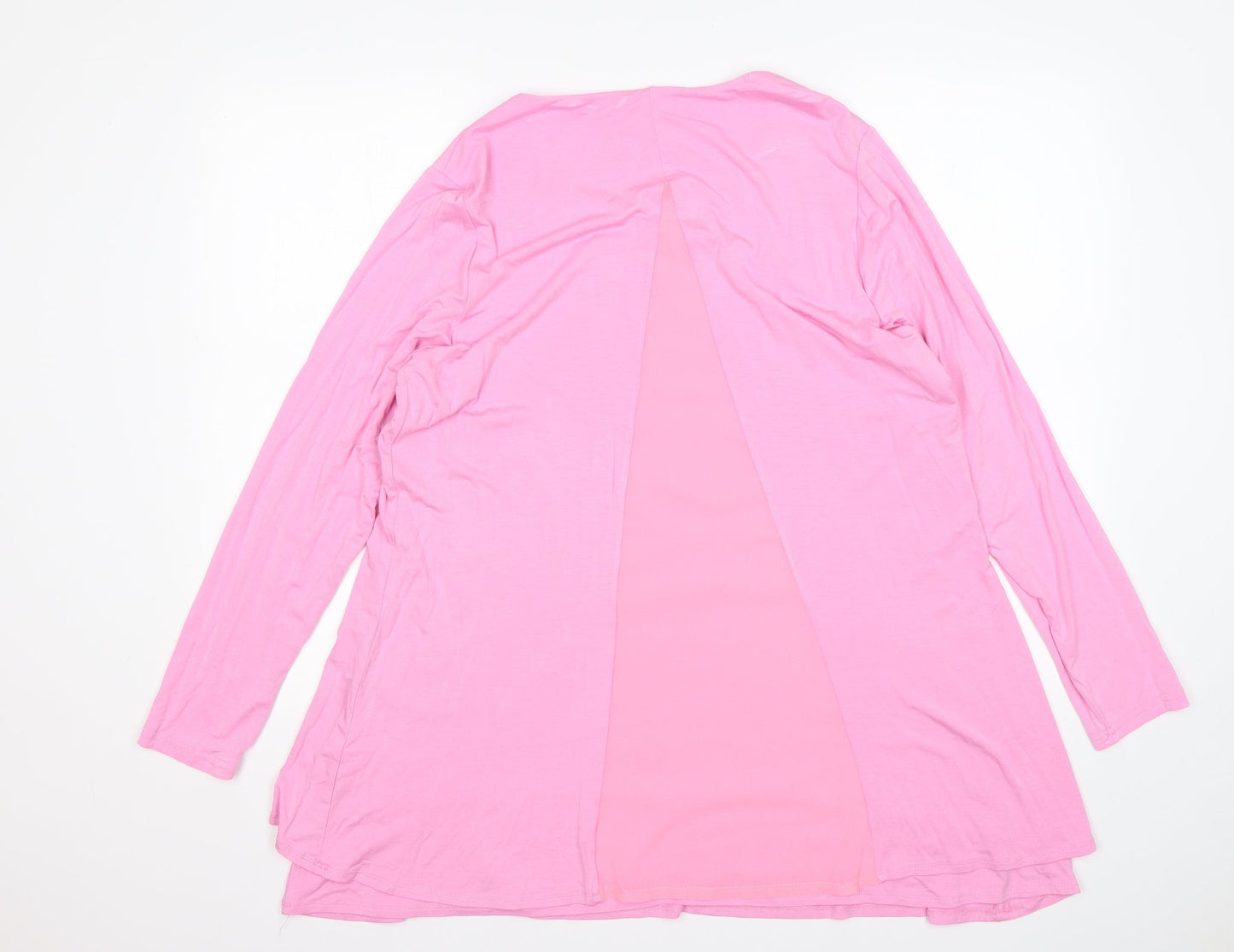 Michele Hope Womens Pink  Viscose Basic T-Shirt Size 14 Round Neck