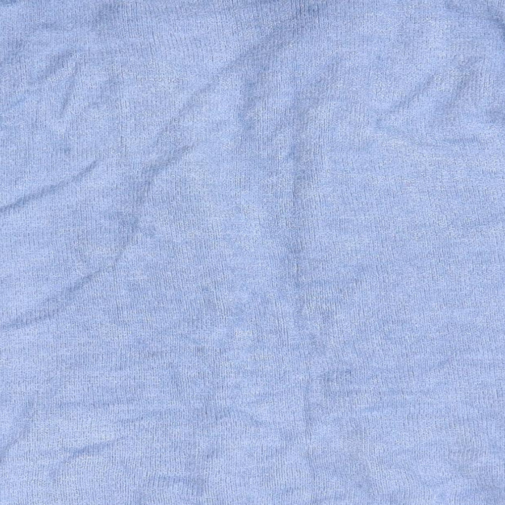 Nutshell Womens Blue Round Neck  Acrylic Cardigan Jumper Size M