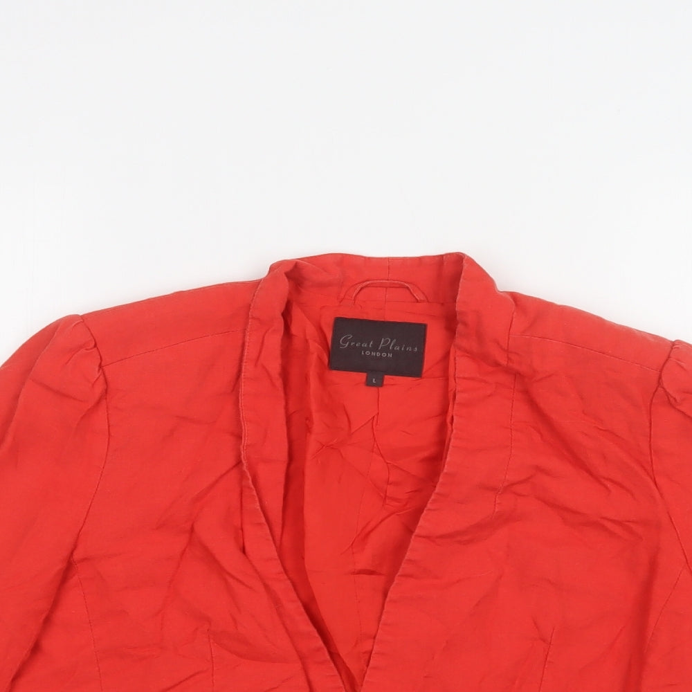 Great Pla Womens Red   Jacket Blazer Size L