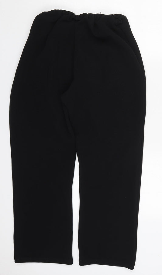 Preworn Womens Black  Polyester Trousers  Size L L25 in Regular