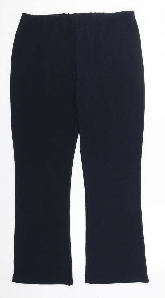 Preworn Womens Blue  Polyester Trousers  Size 18 L26 in Regular