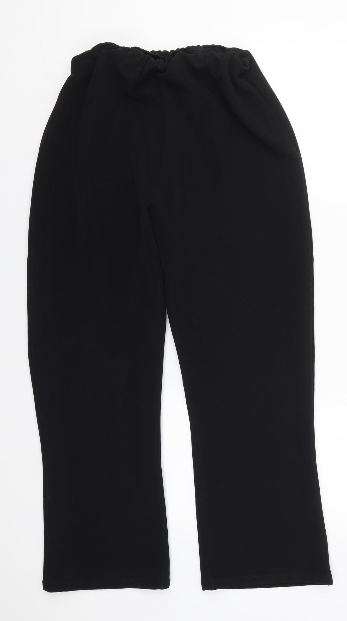 Preworn Womens Black  Polyester Trousers  Size 30 in L26 in Regular